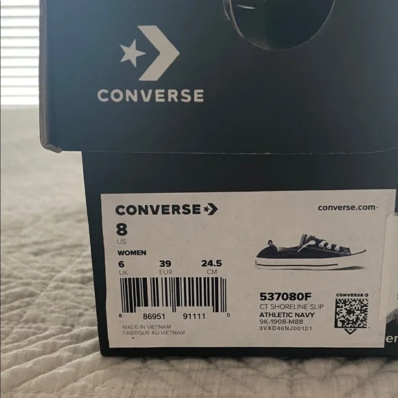 Converse Navy and White Athletic Shoes - Picture 2 of 2